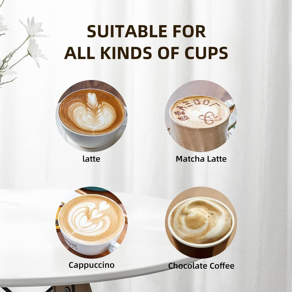 Single Serve Coffee Maker Brewer with Milk Frother,12Oz Personal Coffee Machine for Capsule Pod Ground Coffee,Fast Brew Tech for Coffee or Tea,Black