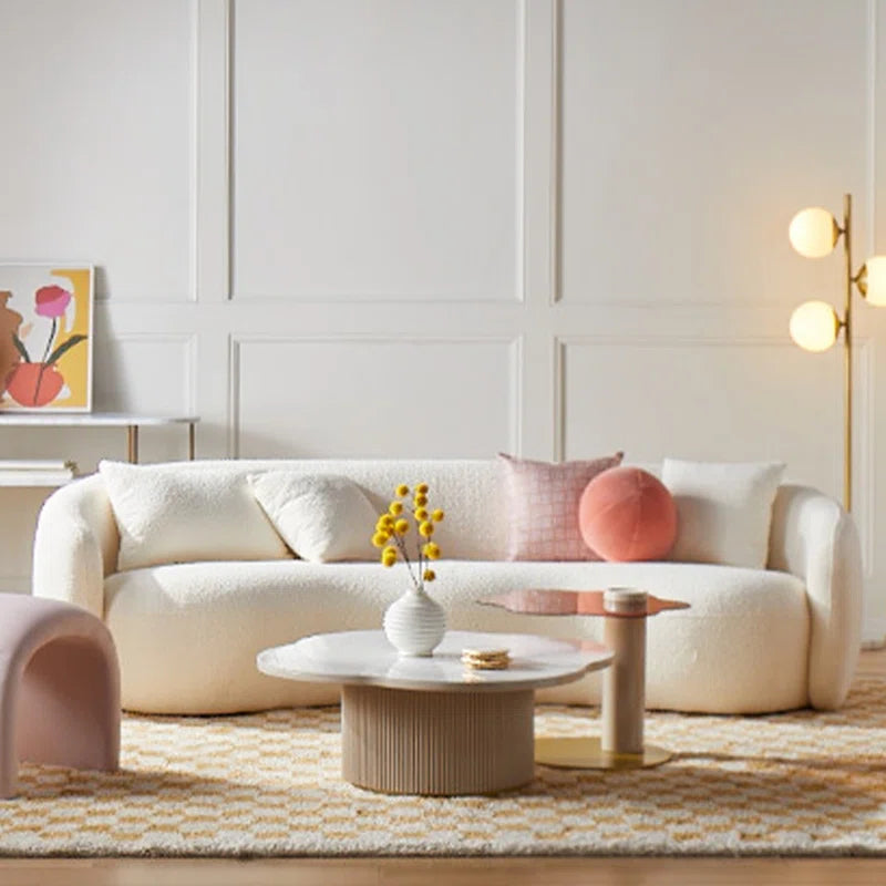 Yazgur 93.6" Curved Modern Upholstered Sofa