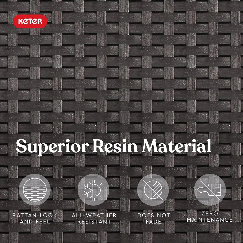 Pacific Cool Bar Outdoor Patio Furniture and Hot Tub Side Table with 7.5 Gallon Beer and Wine Cooler, Espresso Brown