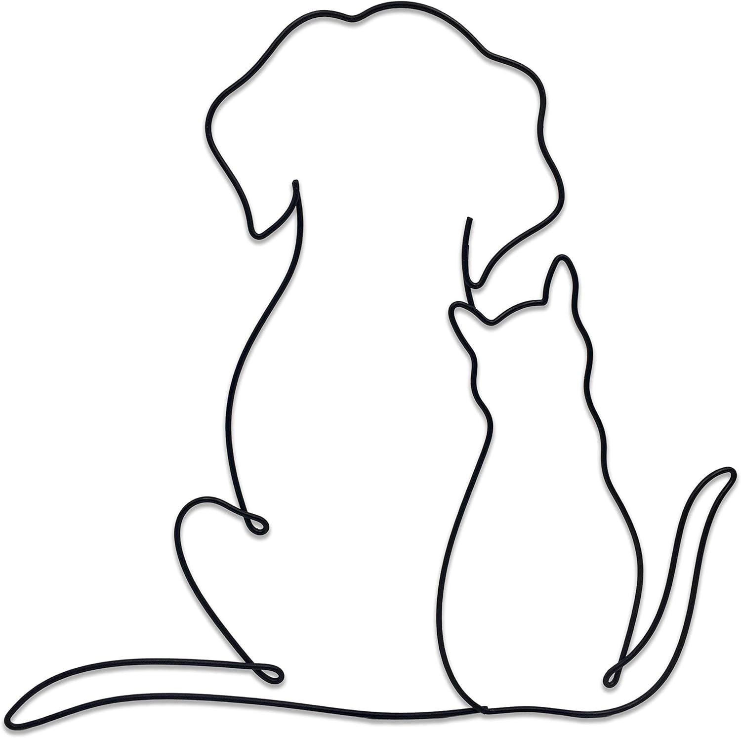 Metal Dog Wall Decor | Dog & Living Room Wall Art | Minimalist Room Decor (Sleeping Labrador) (Love)