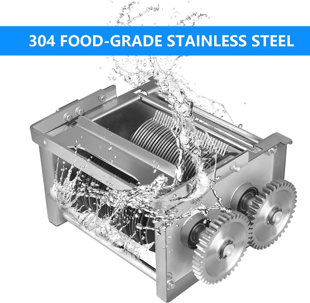 MPSMAG 3.5Mm Meat Slicer 1100W Meat Cutter Machine 330Lbs/Hr Electric Deli Food Slicer Meat Cutting Machine Meat Cutter Fresh Meat Shredded Fresh Meat Dicer Slicer Processing Machine