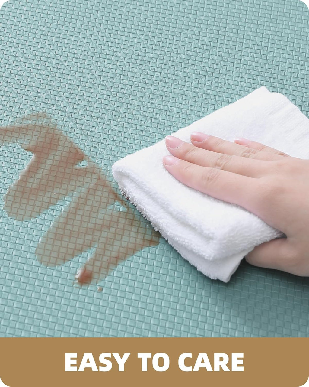 anti Fatigue Cushion Kitchen Mat for Floor -17"X59",Easy Clean, Water & Oil Proof, anti Slip, Foam Rubber Runner Rug for Front Sink Comfort Standing,Teal