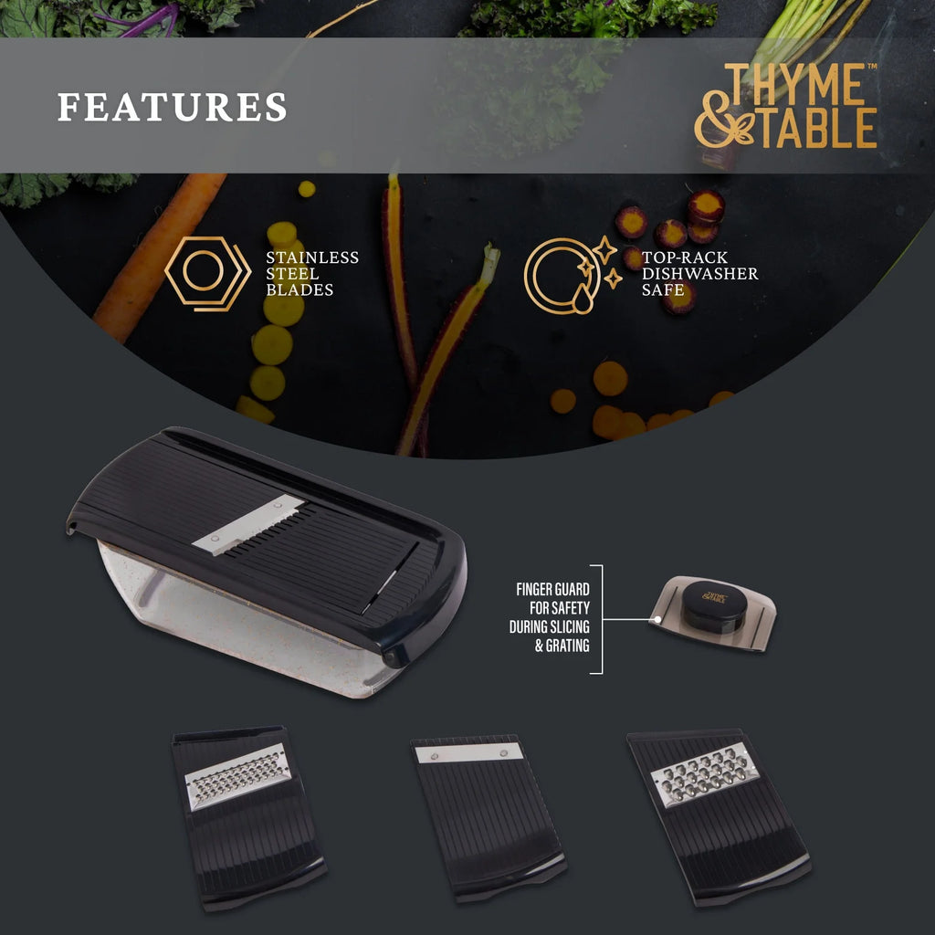 7-Piece Mandolin Slicer Set with 4 Stainless Steel Blades