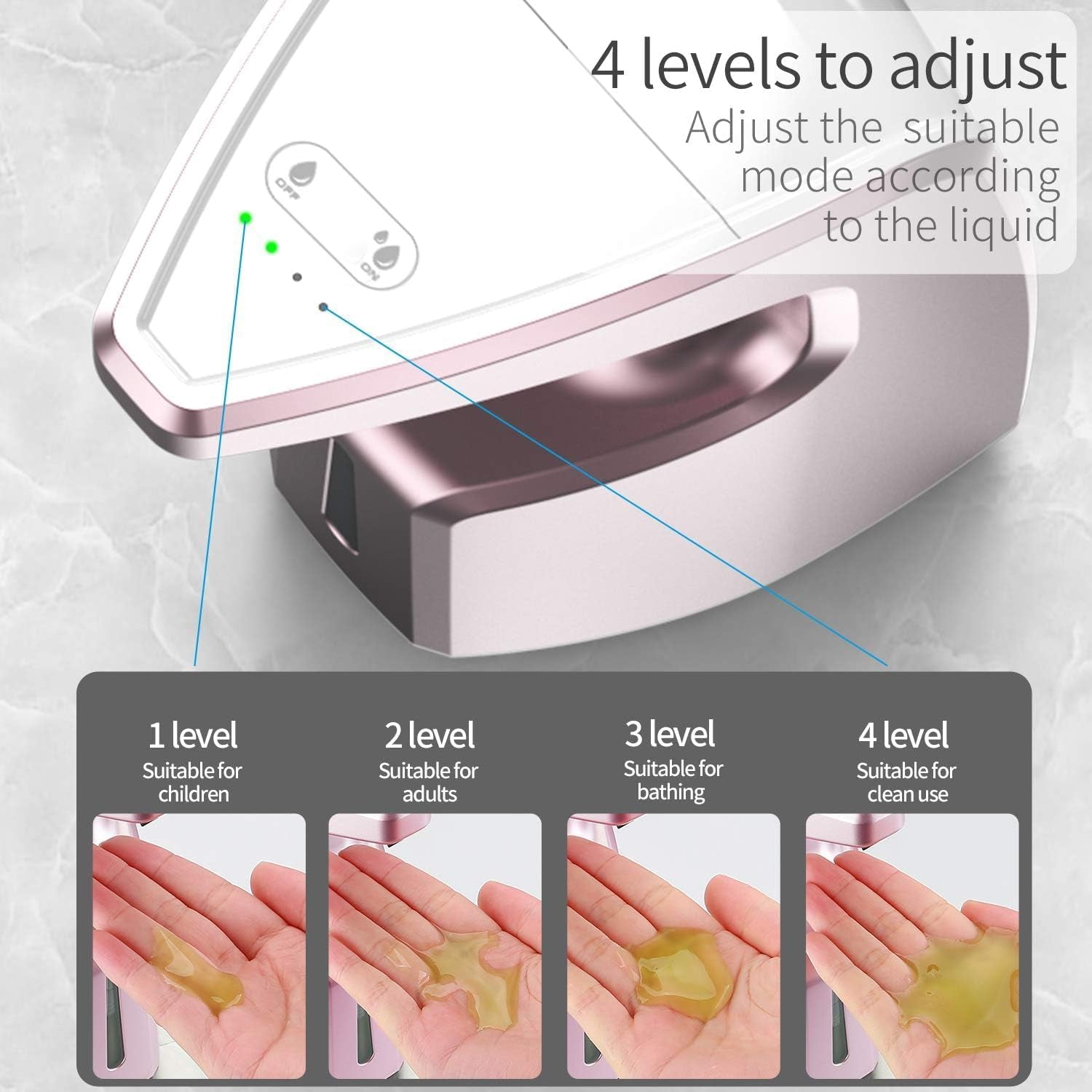Soap Dispenser, Automatic Soap Dispenser Touchless,Dish Soap Dispenser for Kitchen Bathroom, Hand Soap Dispensers-Infrared Motion Sensor/1 Year Warranty/Touchless High Capacity Auto Soap Dispenser